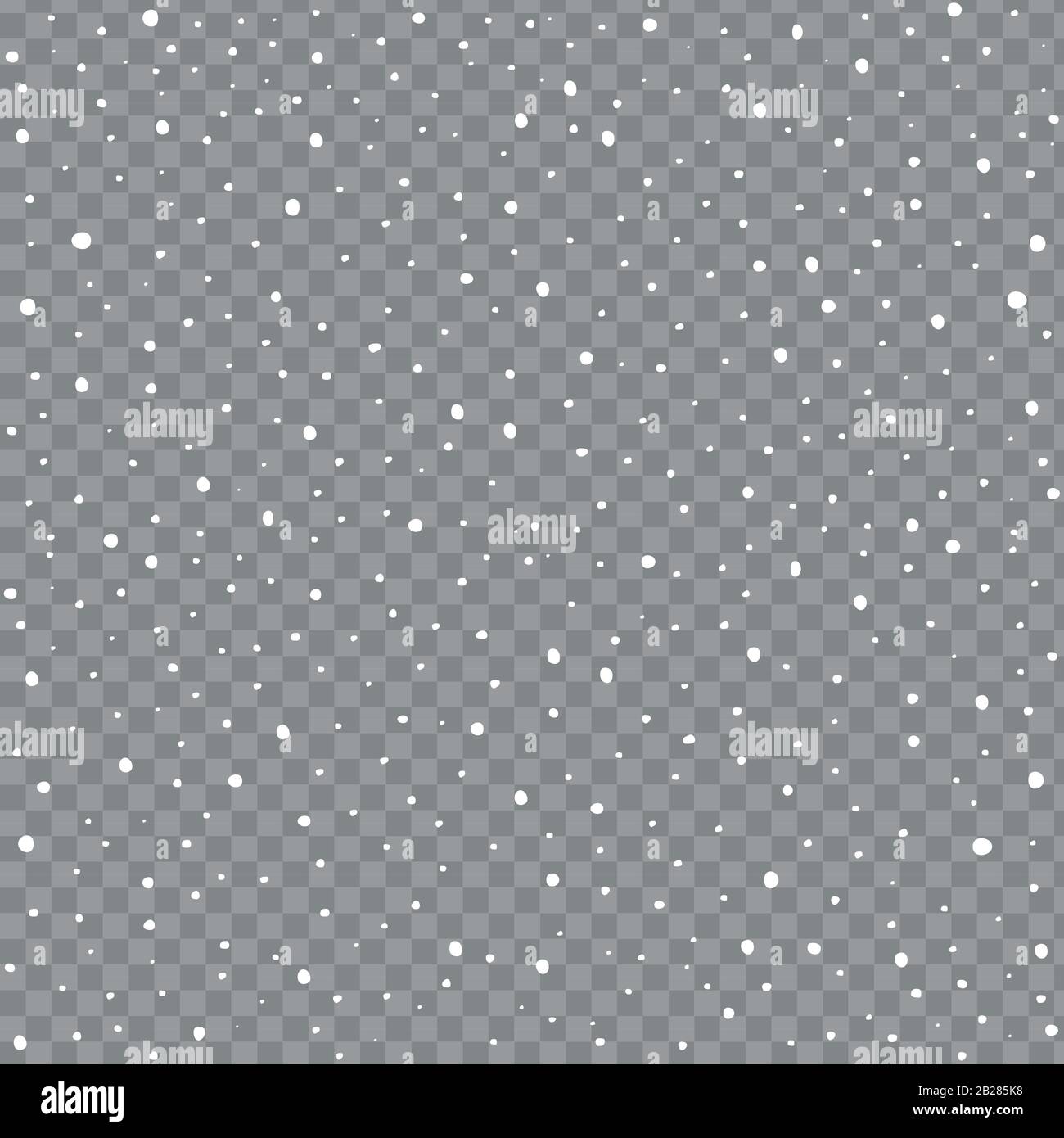 Falling snowflakes on transparent background. Vector illustration Stock ...