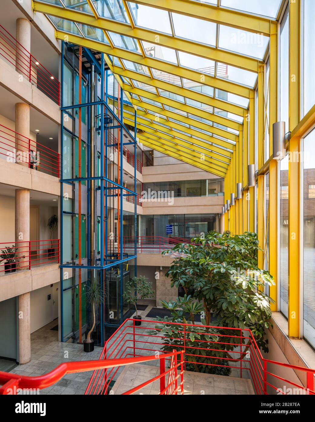 Atrium of 1770 First, designed by David Hovey Stock Photo