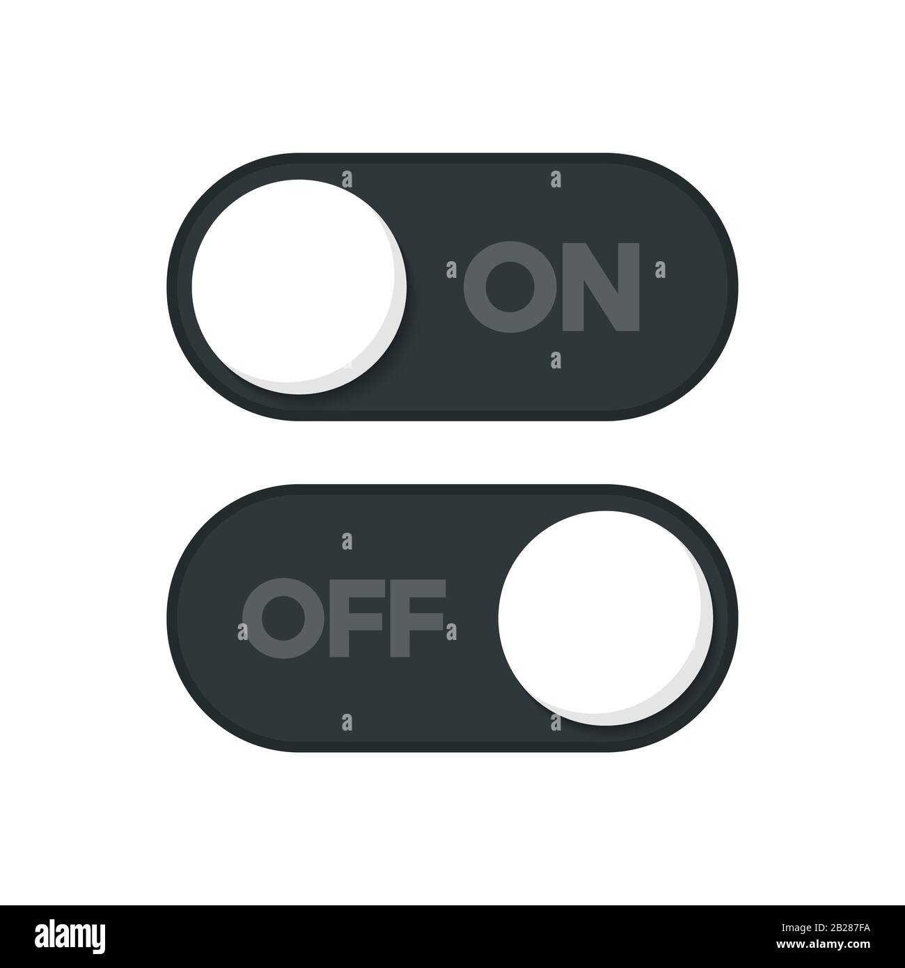 On and off icon editable. Switch button vector sign Stock Vector