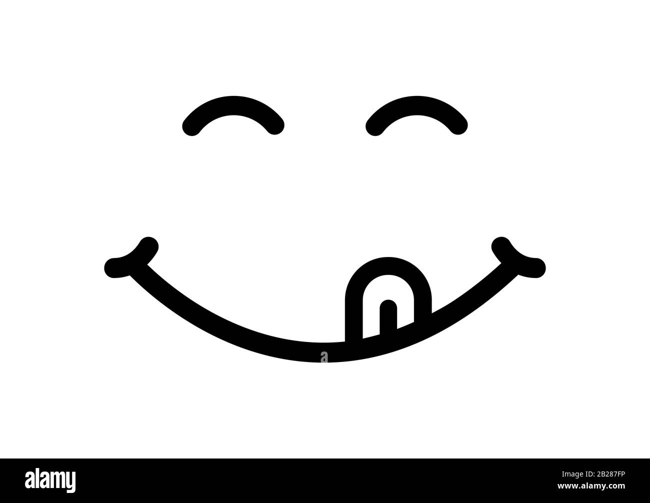 Face smile delicious vector icon Stock Vector