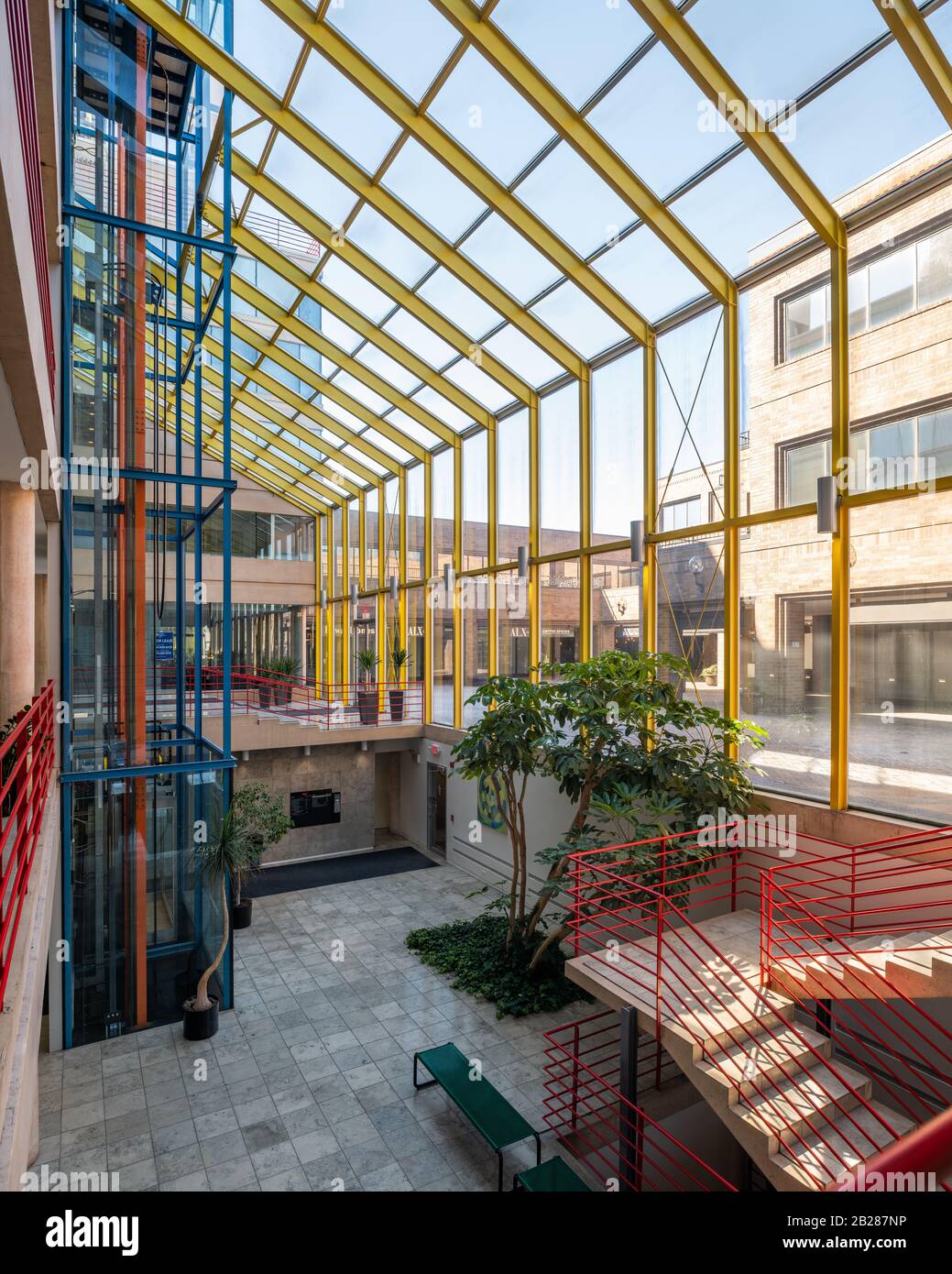 Atrium of 1770 First, designed by David Hovey Stock Photo