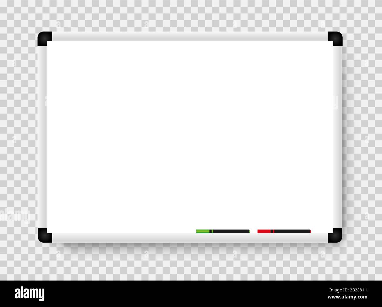 Empty white marker board on transparent background. Realistic office  Whiteboard. Vector illustration Stock Vector Image & Art - Alamy