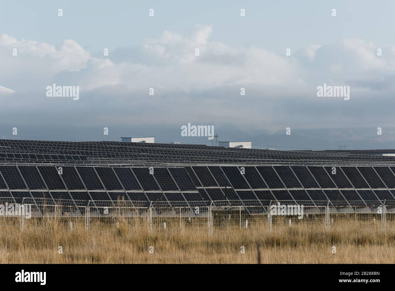 view of a photovoltaic power station Stock Photo