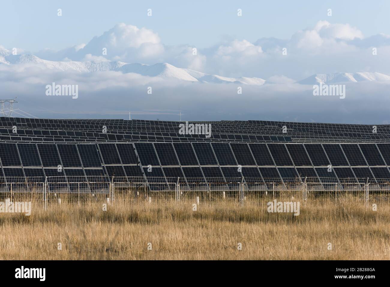 view of a photovoltaic power station Stock Photo