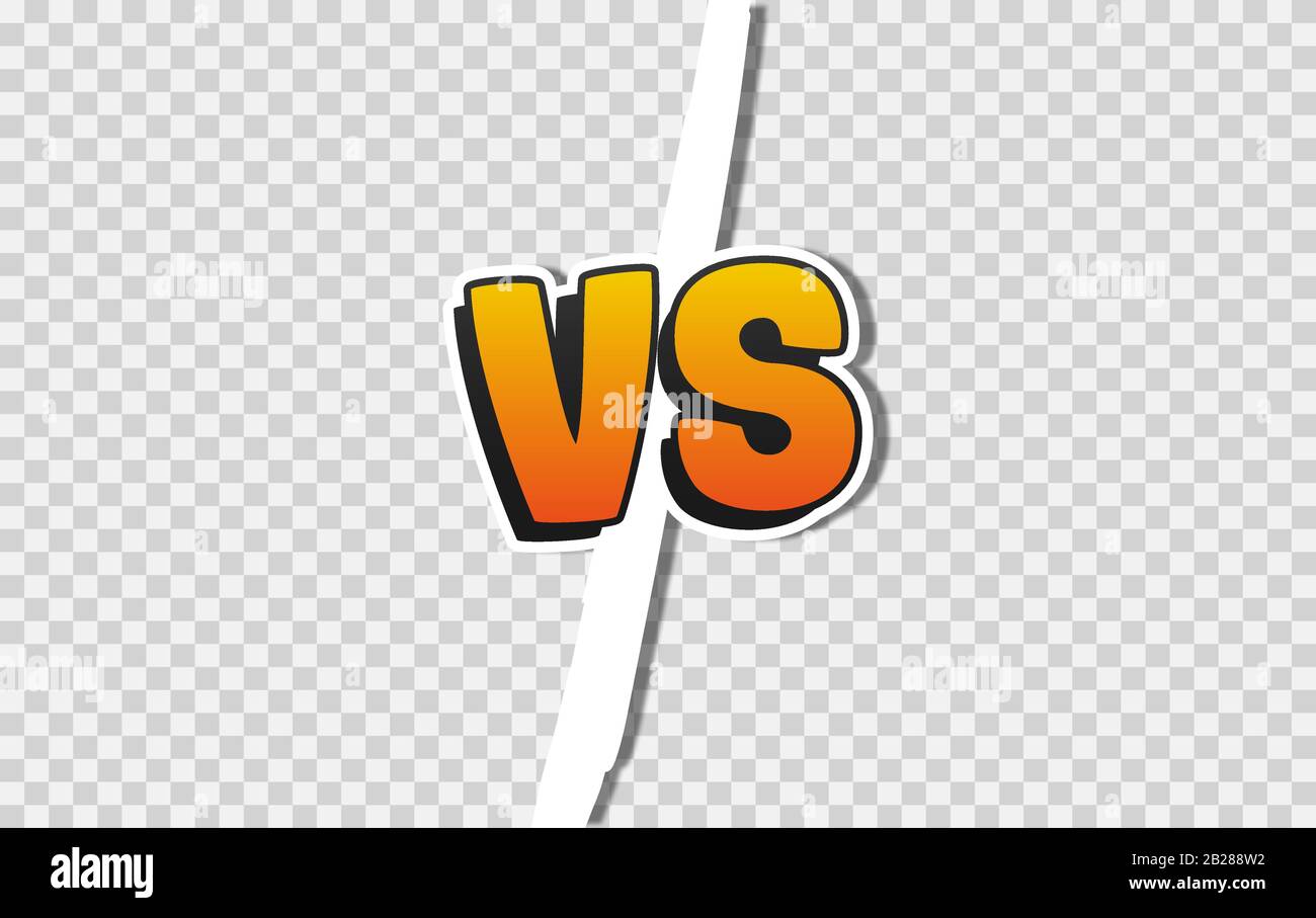 VS. Versus letter logo. Battle vs match, game Stock Vector