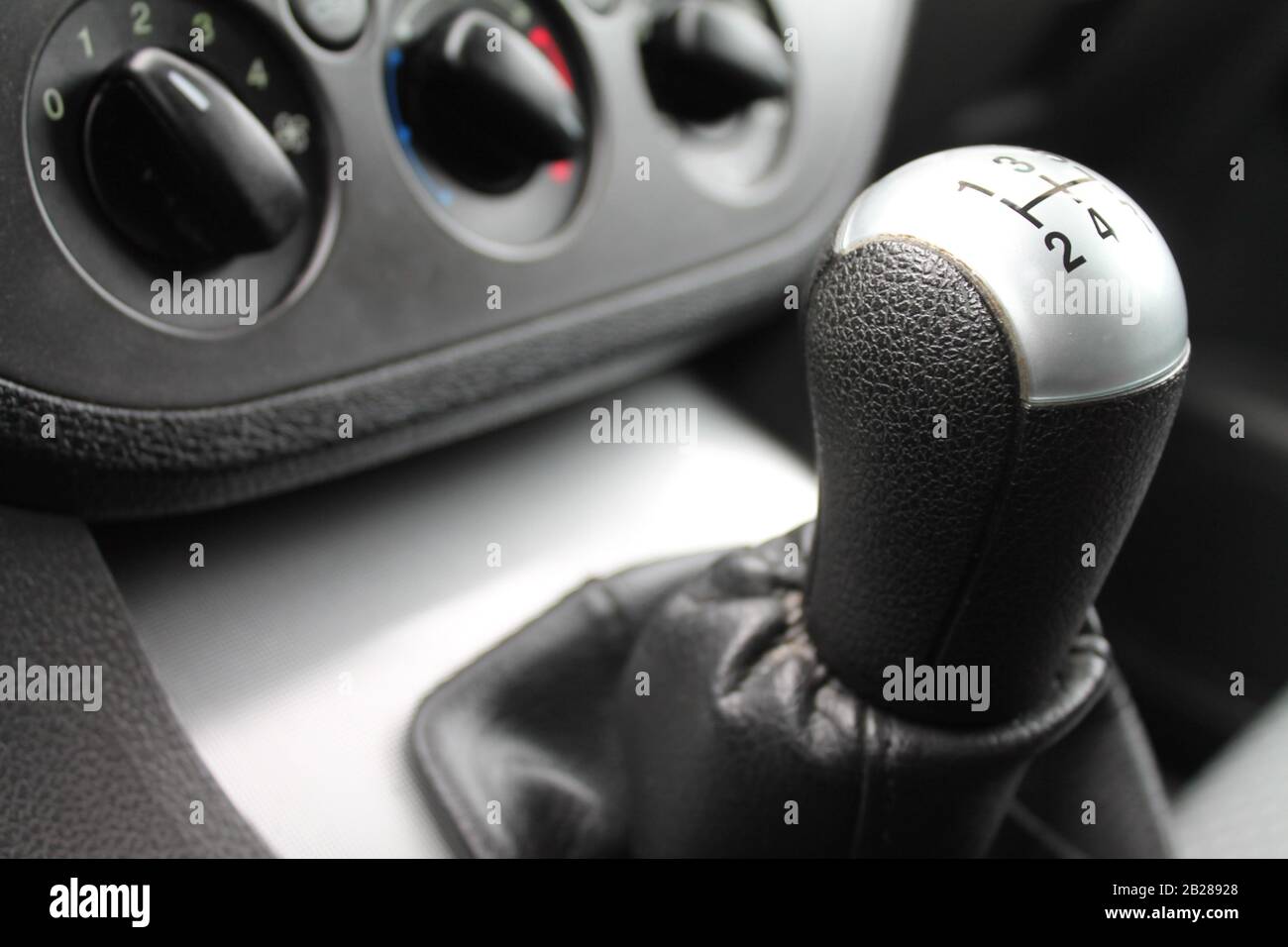 Gearshift for manual transmission cars Stock Photo