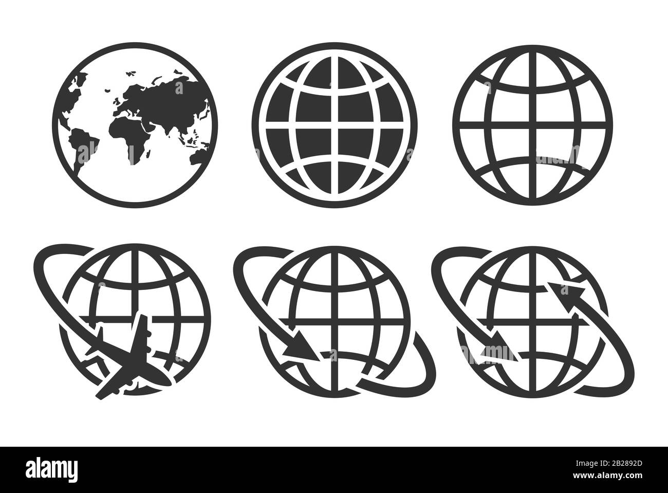 Globe earth set icon vector illustration Stock Vector Image & Art - Alamy