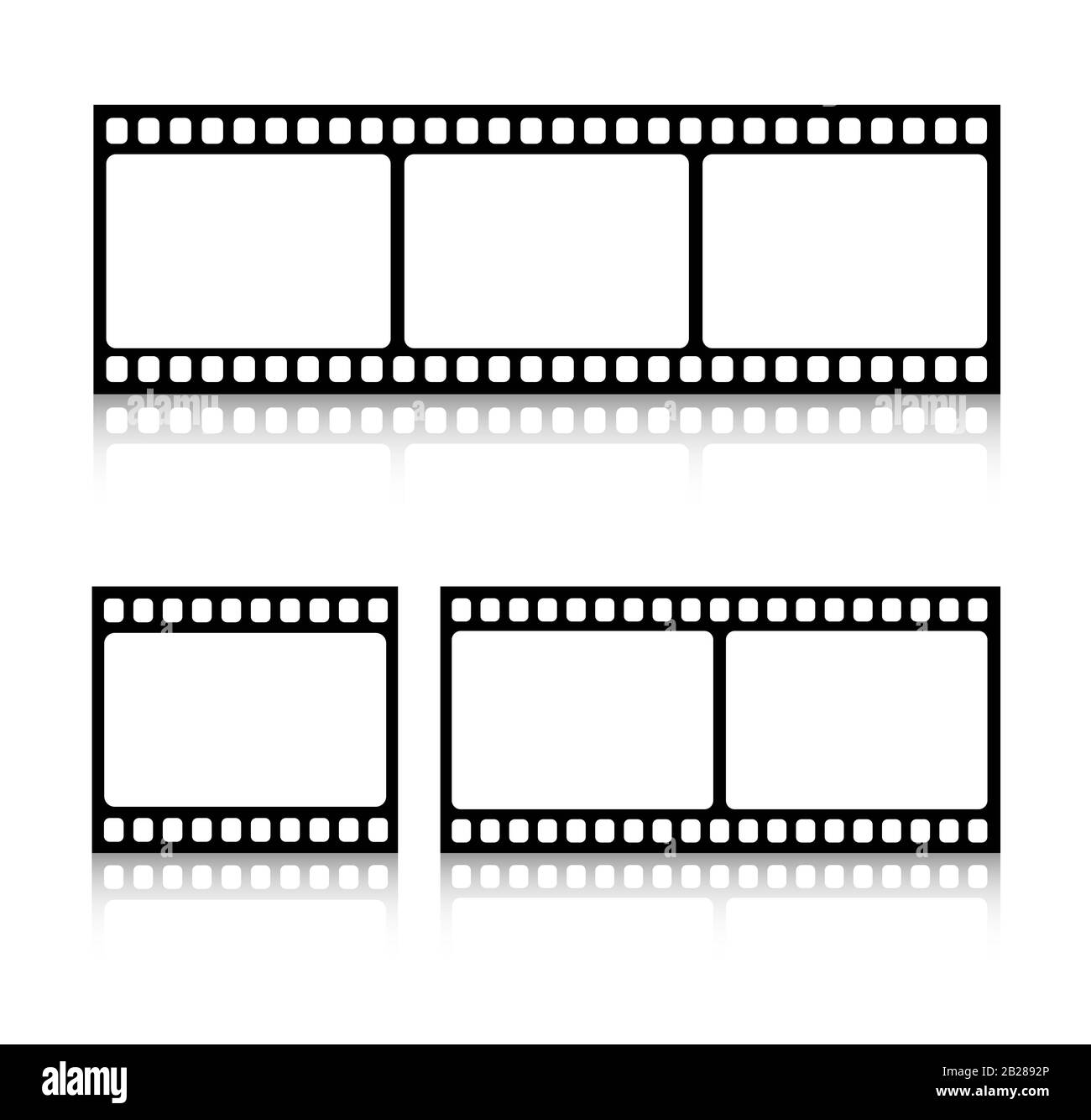 Vector blank cinema film strip. Stock Vector