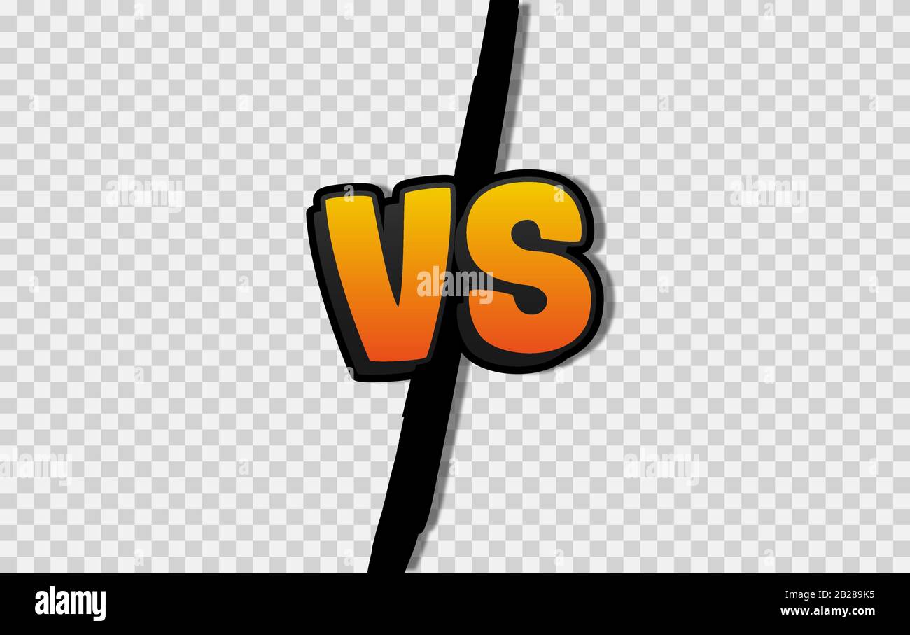 VS. Versus letter logo. Battle vs match, game Stock Vector