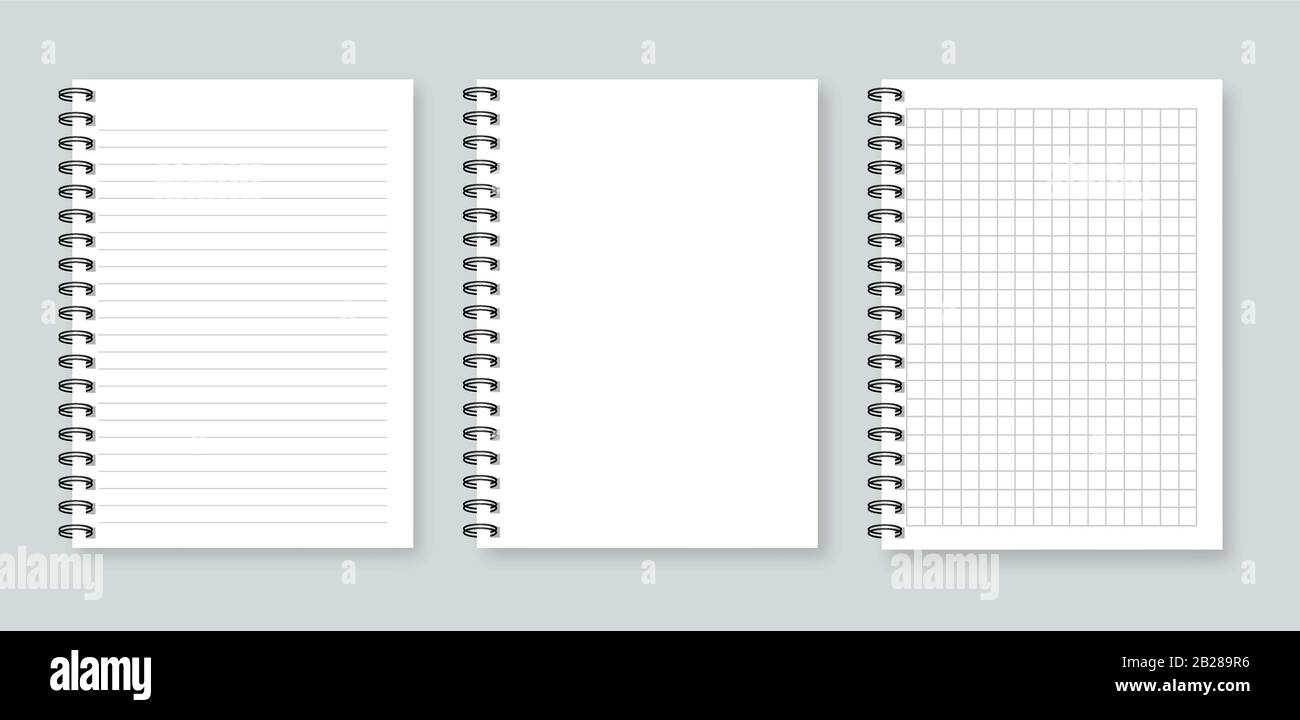 Realistic notebook mock up for your image. Vector illustration. Stock Vector