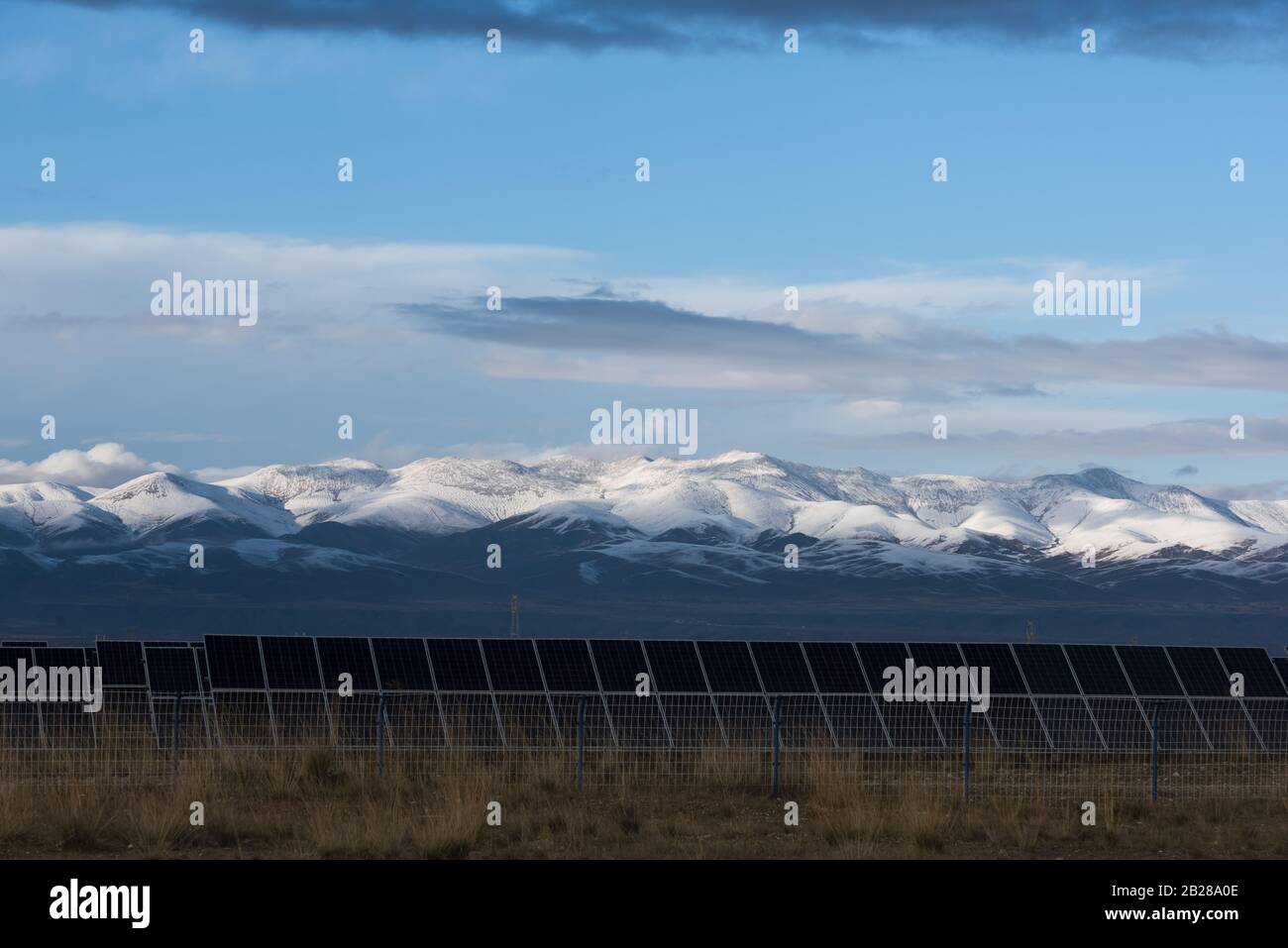 view of a photovoltaic power station Stock Photo