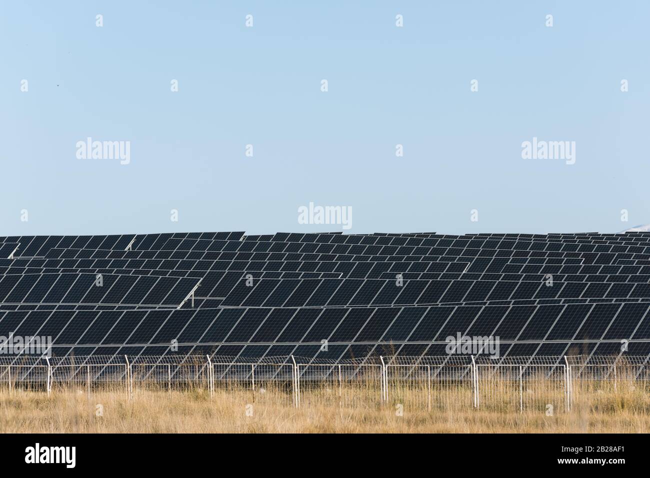 view of a photovoltaic power station Stock Photo