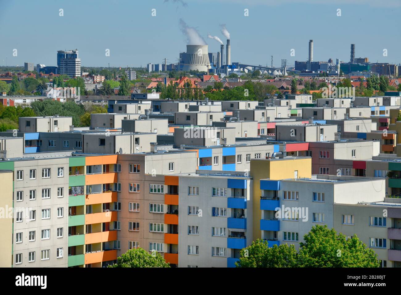 Hochhäuser, Obstallee, Obstallee-Siedlung, Staaken, Spandau, Berlin, Deutschland Stock Photo