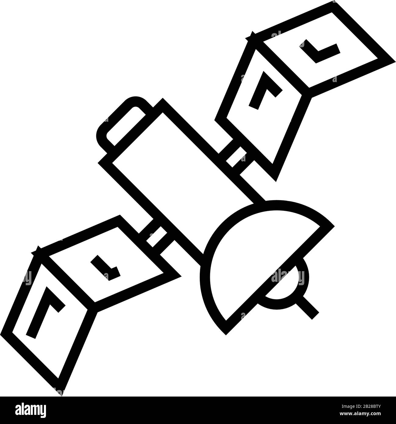 Satellite line icon, concept sign, outline vector illustration, linear symbol. Stock Vector