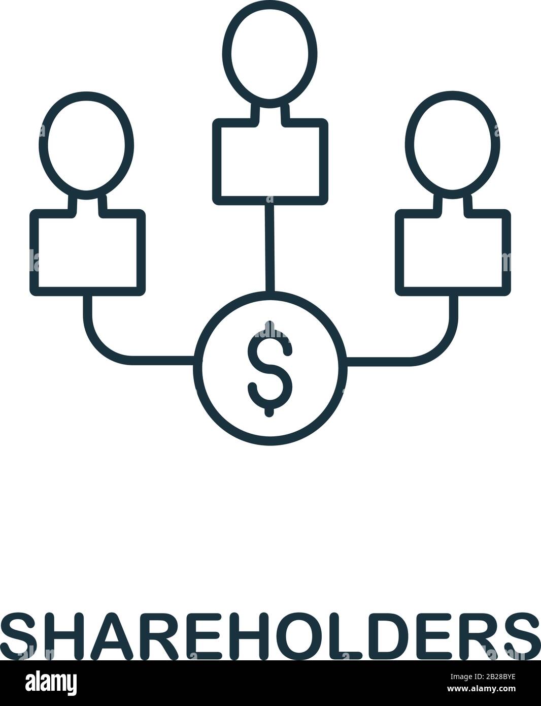 Shareholders icon. Simple line element Shareholders symbol for