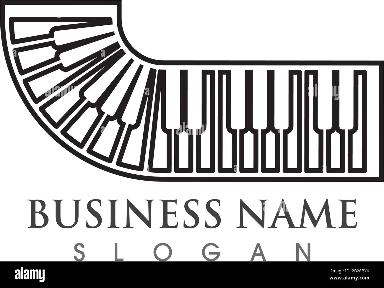 Piano logo icon vector ilustration template Stock Vector