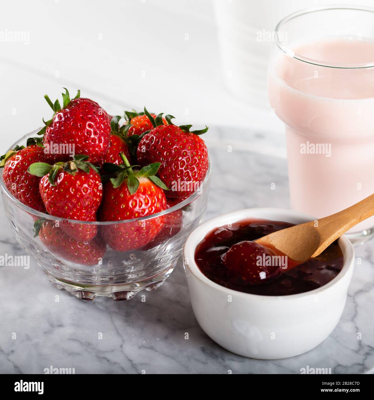 Strawberry jam whole fruit hires stock photography and images Alamy
