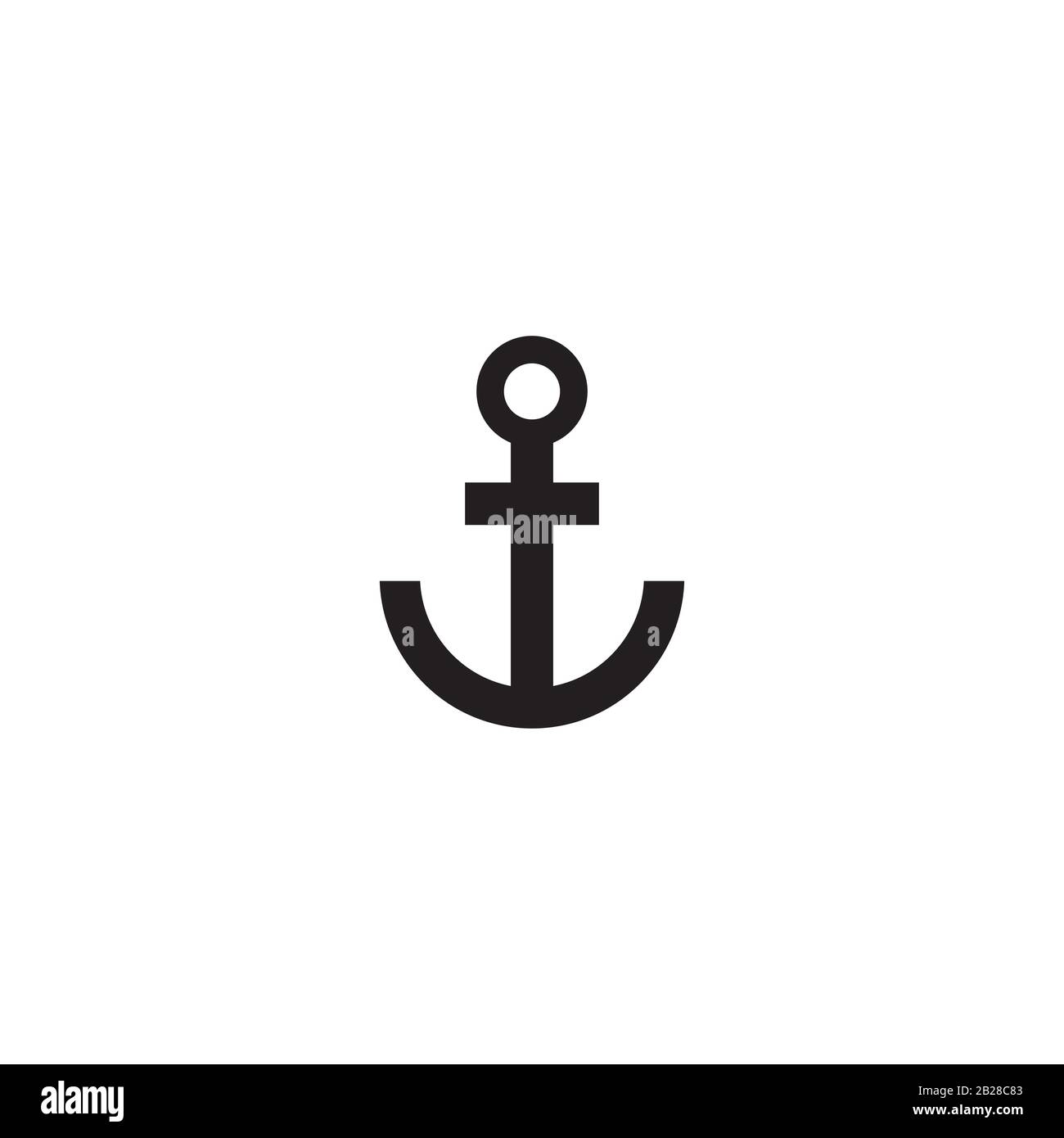 Anchor icon isolated on white background. Anchor icon simple sign