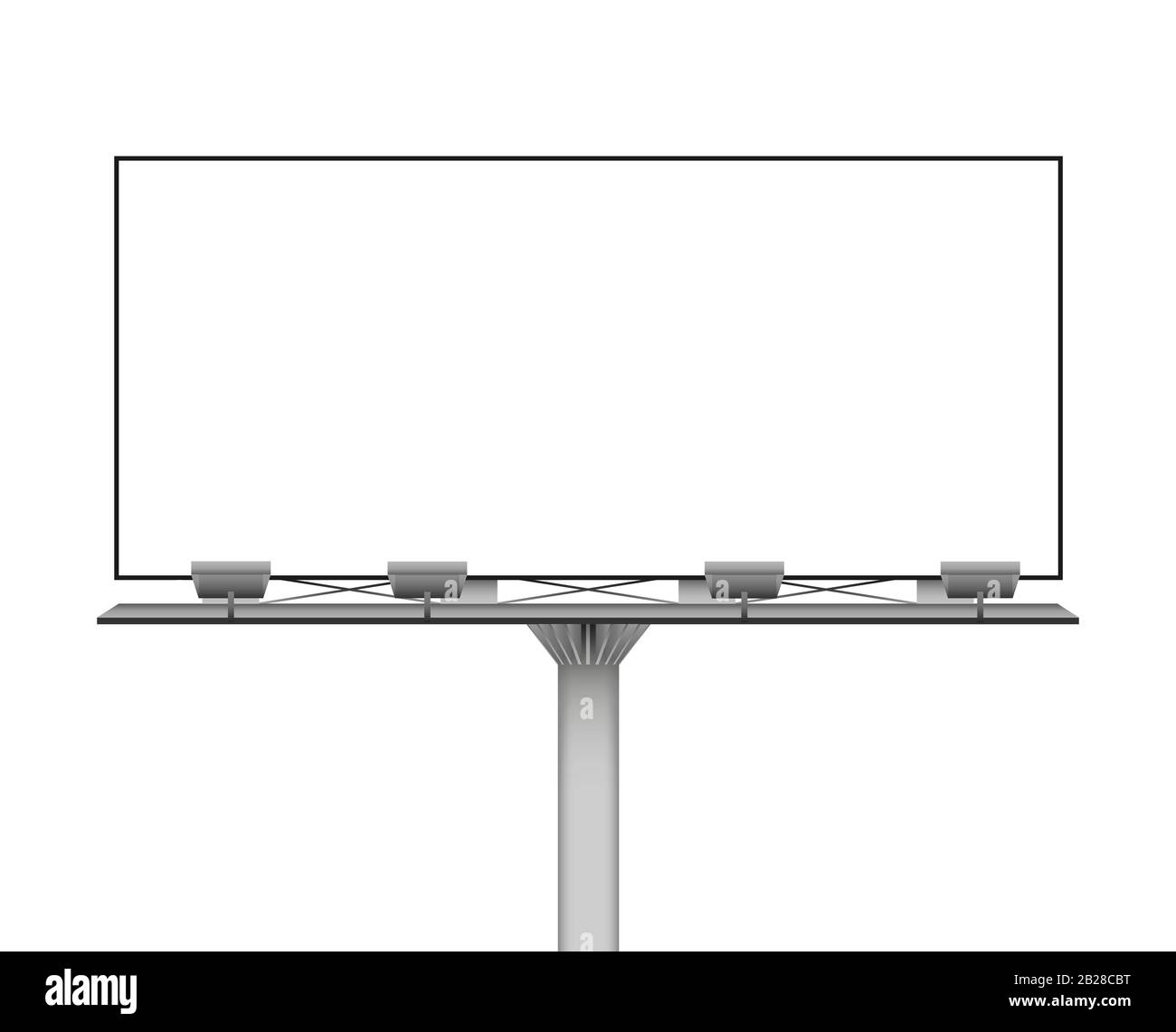 Blank billboard mockup for your advertisement. Vector illustration. Stock Vector