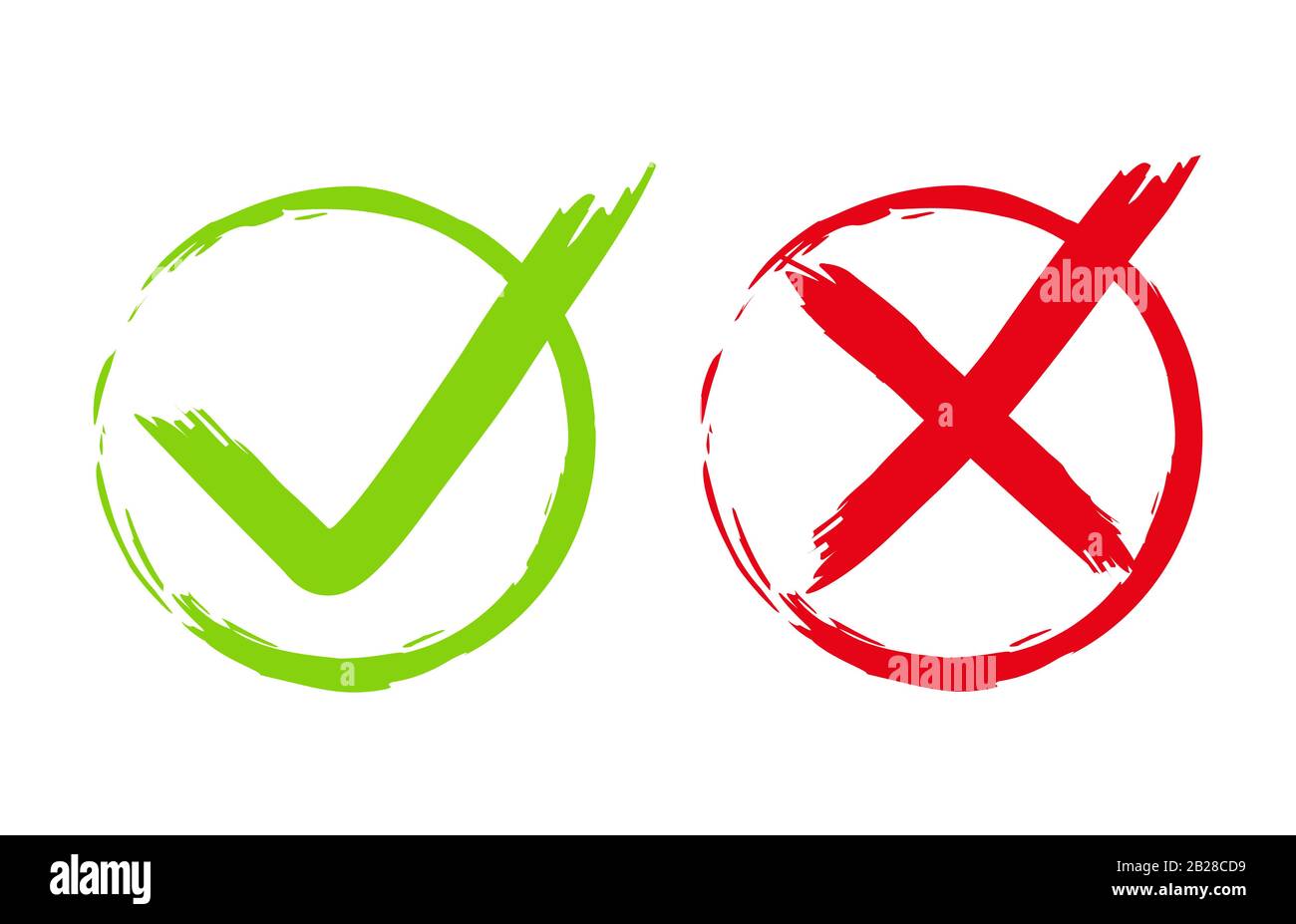 check mark icon green and red yes or no vector illustration stock vector image art alamy https www alamy com check mark icon green and red yes or no vector illustration image345622069 html