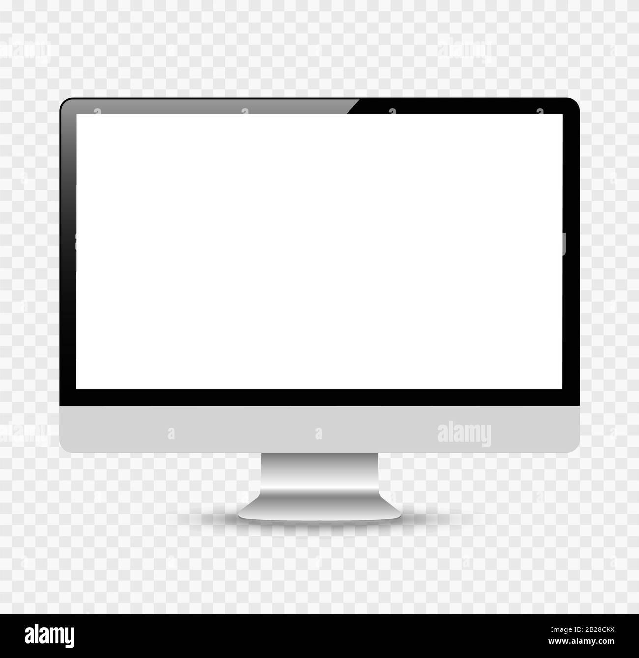 Realistic computer or Pc monitor isolated on background. Vector mockup ...