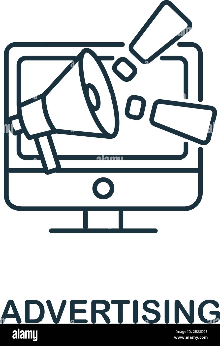 Advertising icon from digital marketing collection. Simple line element