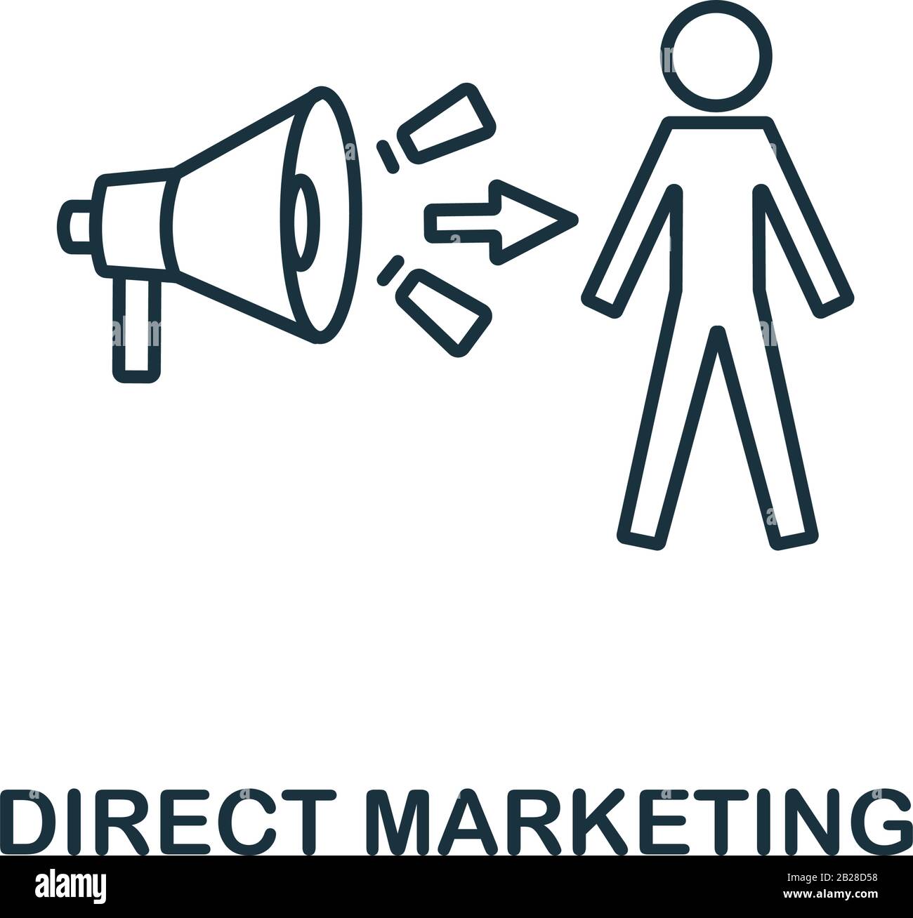 Direct Marketing icon from digital marketing collection. Simple line
