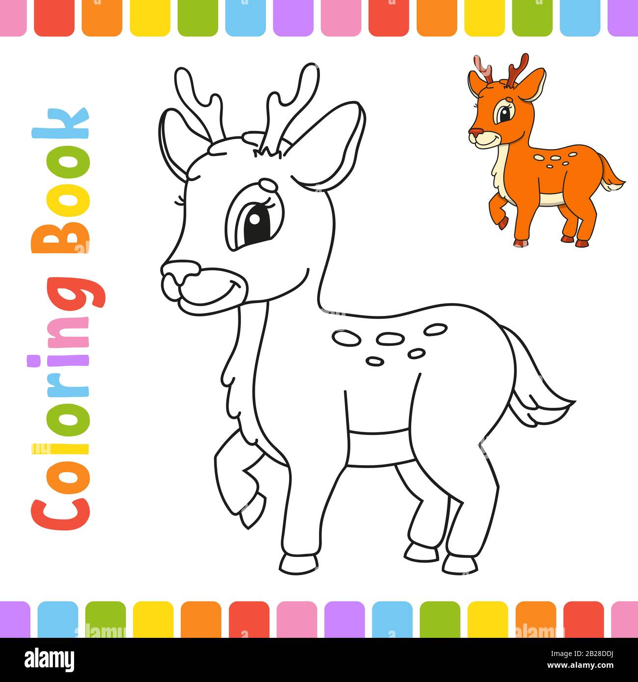 Coloring book for kids. Cheerful character. Vector illustration. Cute ...