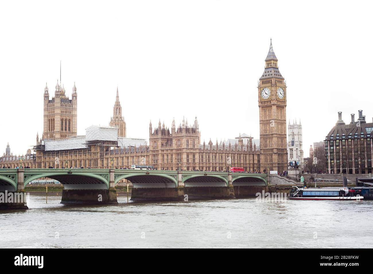 Big Ben And House Of Parliament Night Scene In London City Isolated On White Background United Kingdom Stock Photo Alamy