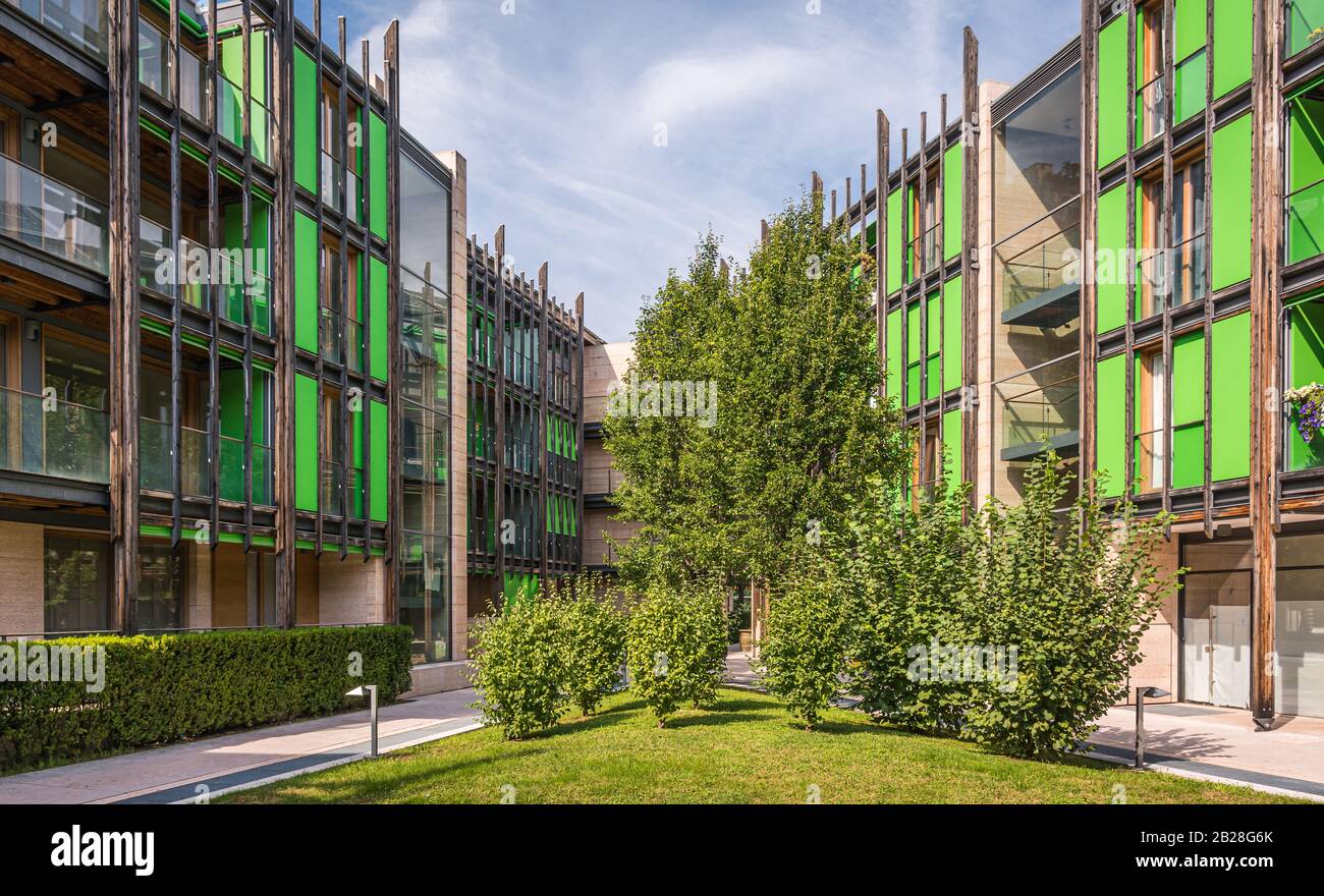 Le Albere residential district of Trento designed by the famous Italian  architect Renzo Piano, year 2013 Stock Photo - Alamy