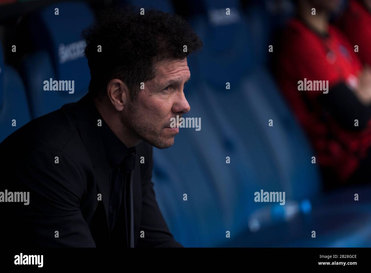 SPAIN-SOCCER-LA LIGA-RCD ESPANYOL VS ATLÉTICO DE MADRID .  Atlético de Madrid Cholo Simeone coach before La Liga match between RCD Espanyol and Atlético de Madrid in Cornellá, Spain, March 1, 2020.   © Joan Gosa 2020/Alamy Stock Photo