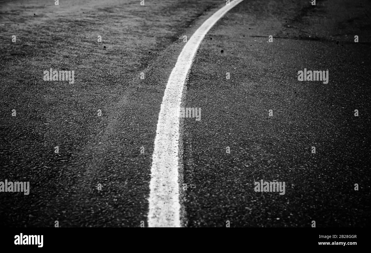 Curve road asphalt, transpote and vehicle, travel Stock Photo