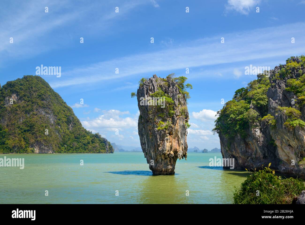 James Bond Island Khao Ping Kan Is One Of The Must See Places In Phang Nga Bay Ko Tapu Rock Is Known By Iconic Bond Movie Thailand Stock Photo Alamy