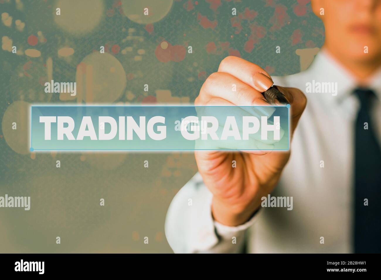 Word writing text Trading Graph. Business photo showcasing Represent ...