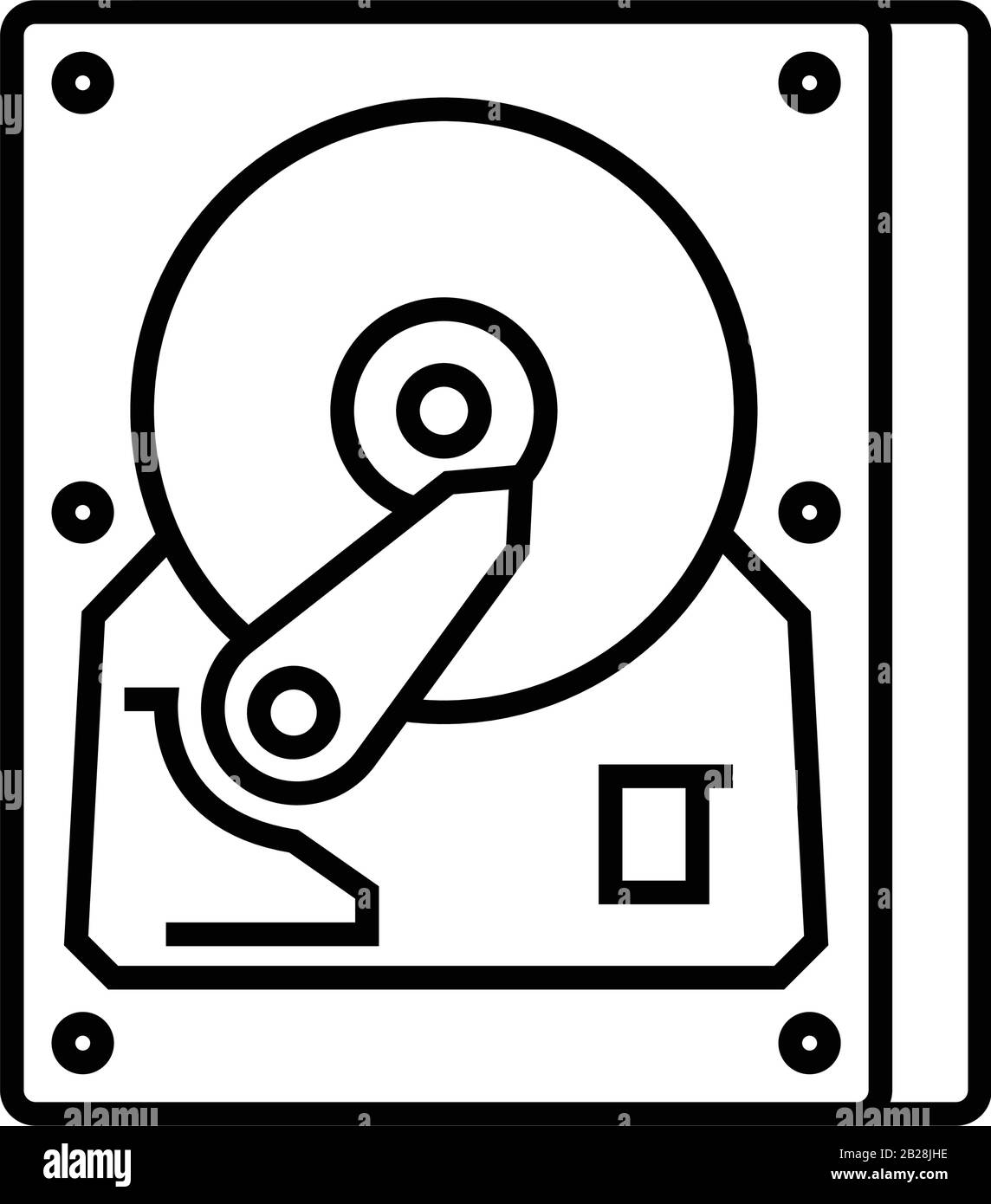 Rigid disc line icon, concept sign, outline vector illustration, linear symbol. Stock Vector