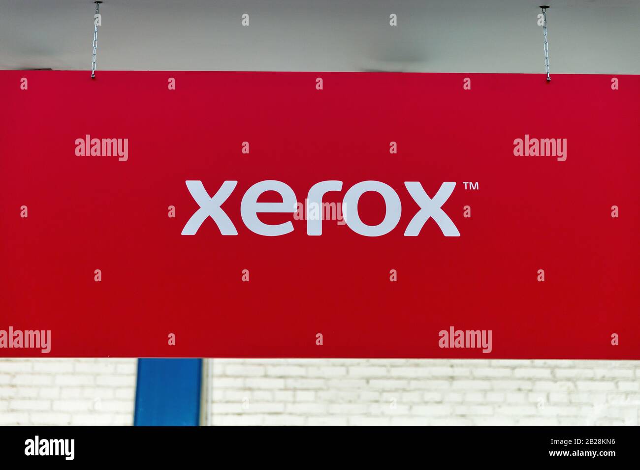 Kyiv Ukraine April 06 2019 Xerox Logo American Electronics