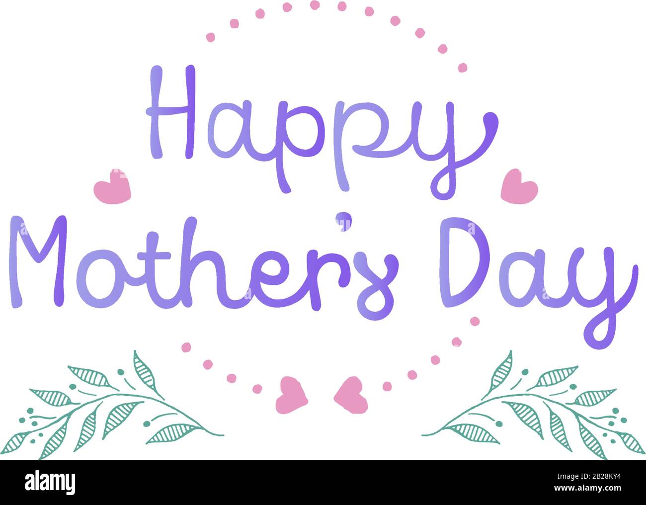 Happy Mother's Day Greeting Vector Illustration for any design Stock Vector