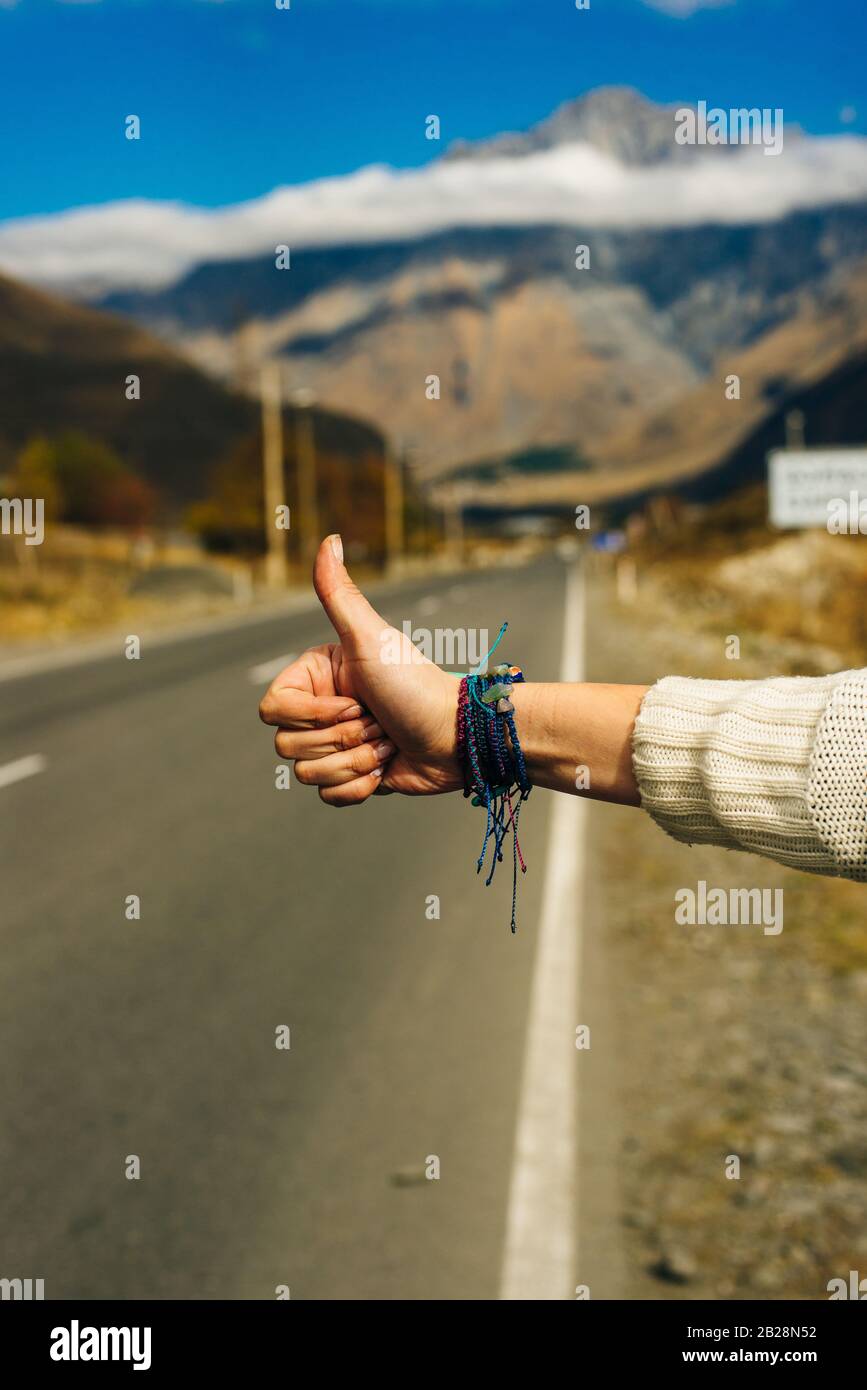 Hitchhiker Sign High Resolution Stock Photography and Images Alamy
