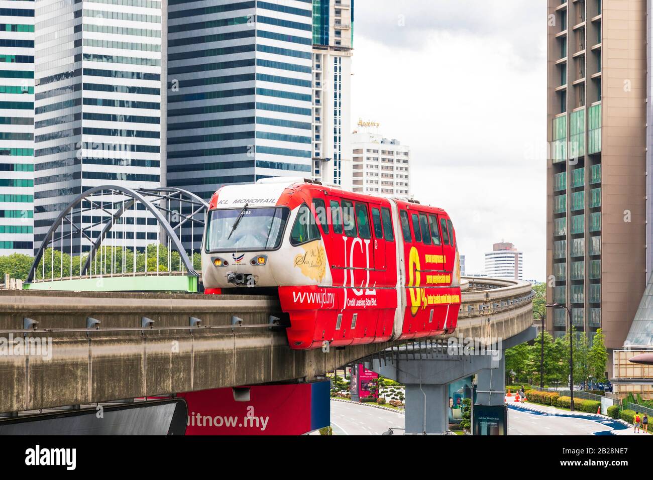 Monorail city transport, Kuala Lumpur, Asia Stock Photo