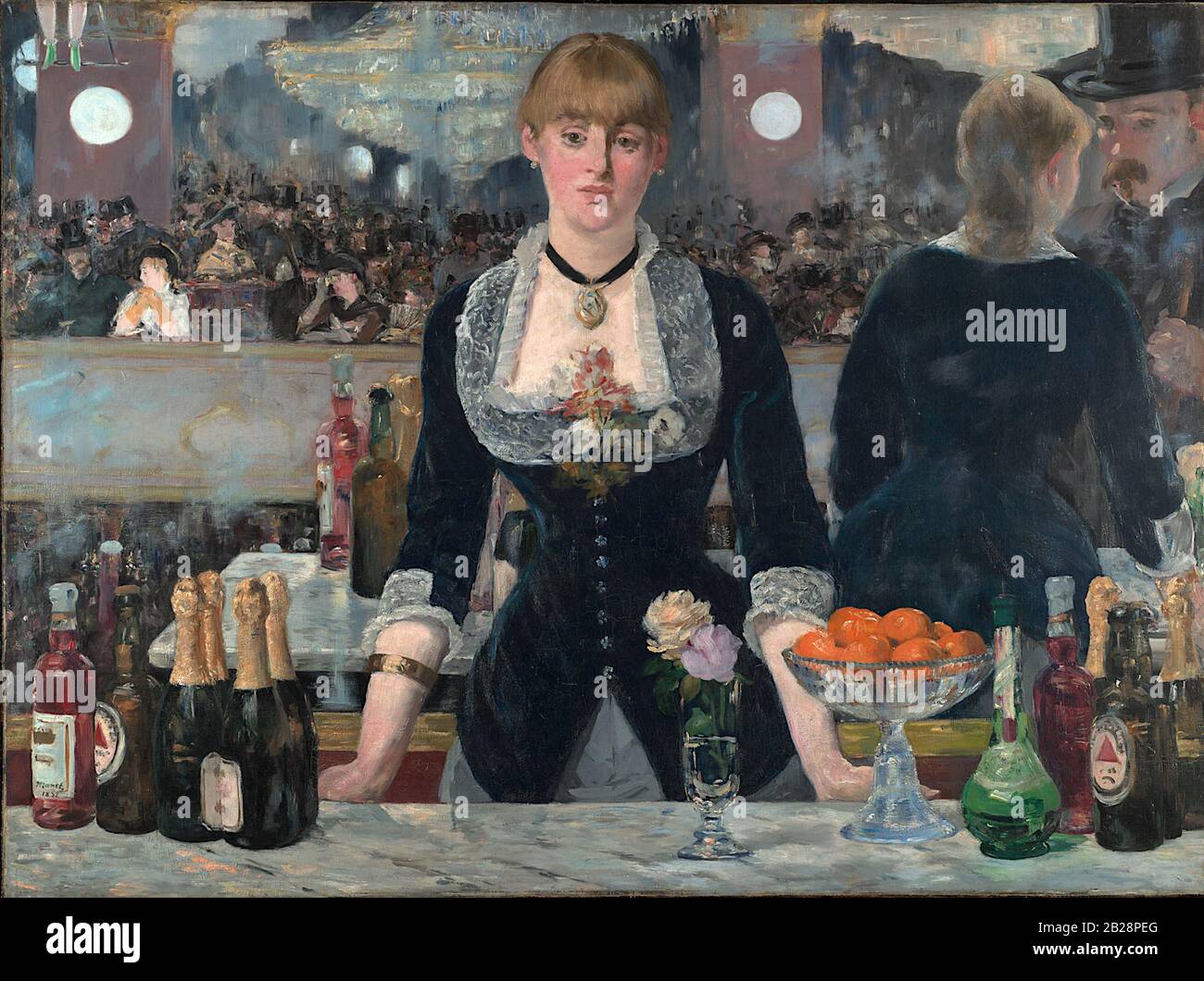 A Bar at the Folies-Bergère (1882) painting by Édouard Manet - Very high resolution and quality image Stock Photo