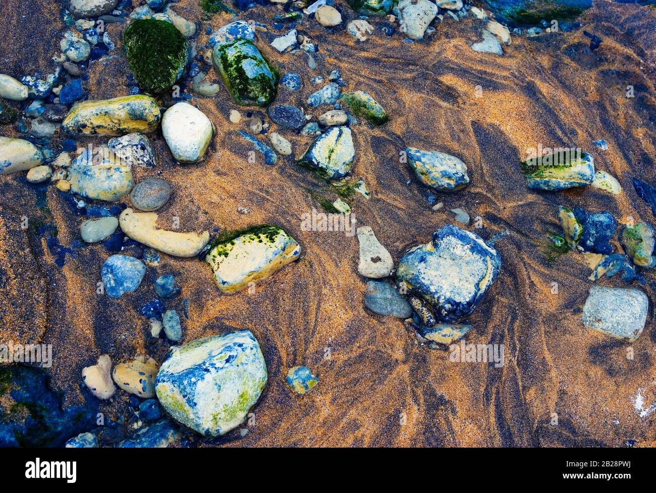 Structure, coastal landscape at Burren, West coast, County Clare, Republic of Ireland Stock Photo
