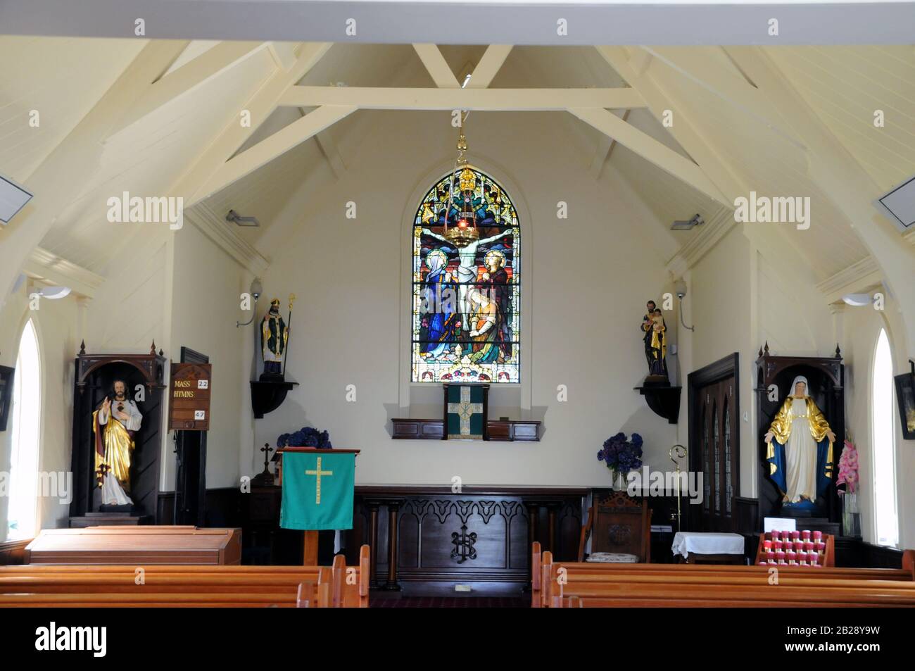 The interior of St Patrick's Catholic Church in the small Banks ...