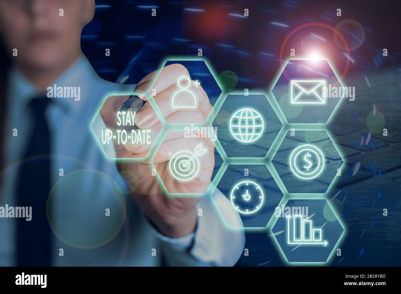 Conceptual hand writing showing Stay Up To Date Concept meaning knows