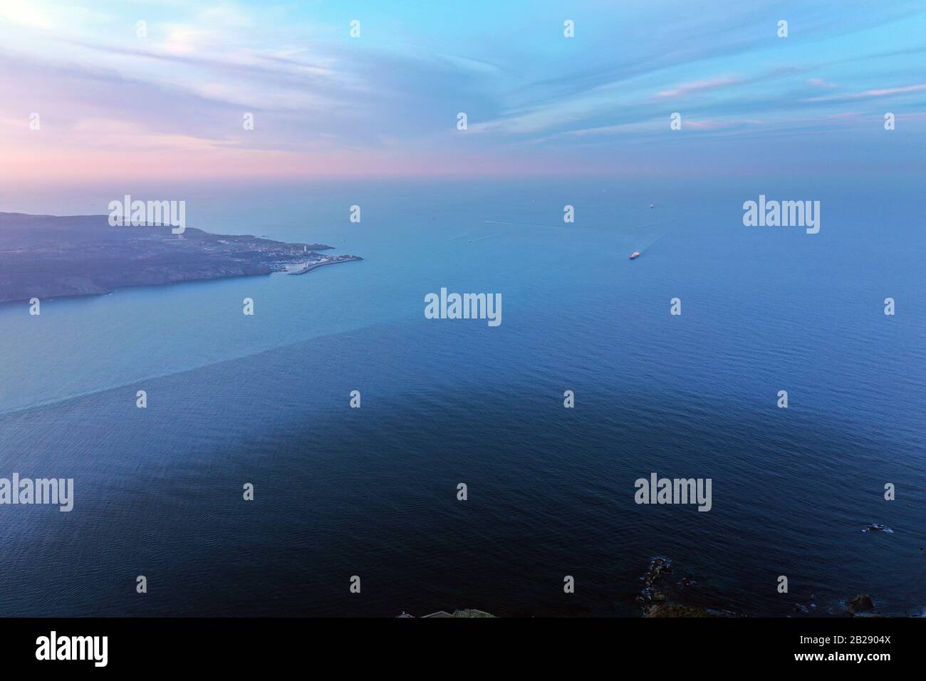 Aerial view of istanbul bosphorus at sunset Stock Photo - Alamy