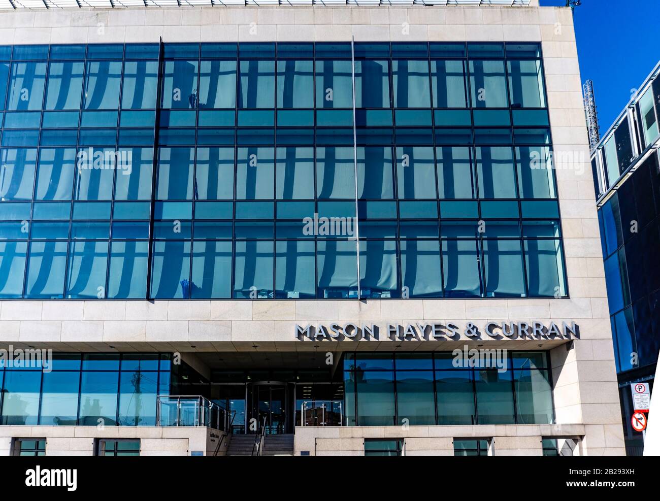 The offices of Mason Hayes Curran, the  business law firm in South Bank House, Barrow St, Dublin, Ireland. Stock Photo