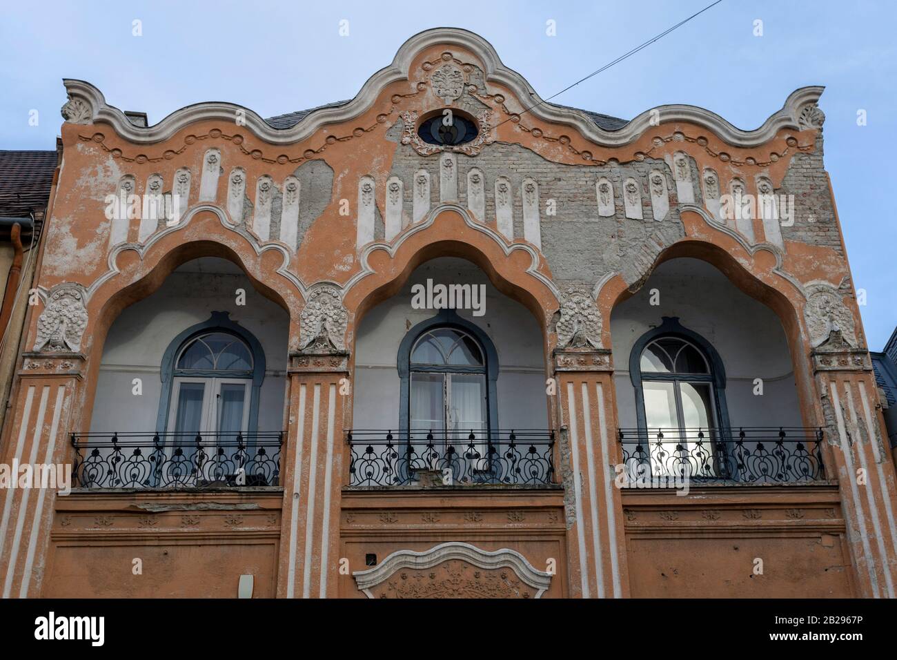 Secessionist building in Szekesfehervar, Hungary. Stock Photo