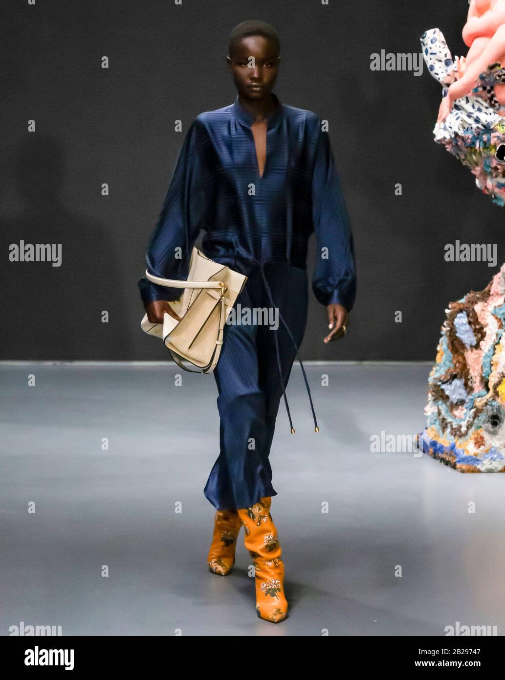 New York, NY - February 09, 2020: Akon Changkou walks the runway at ...