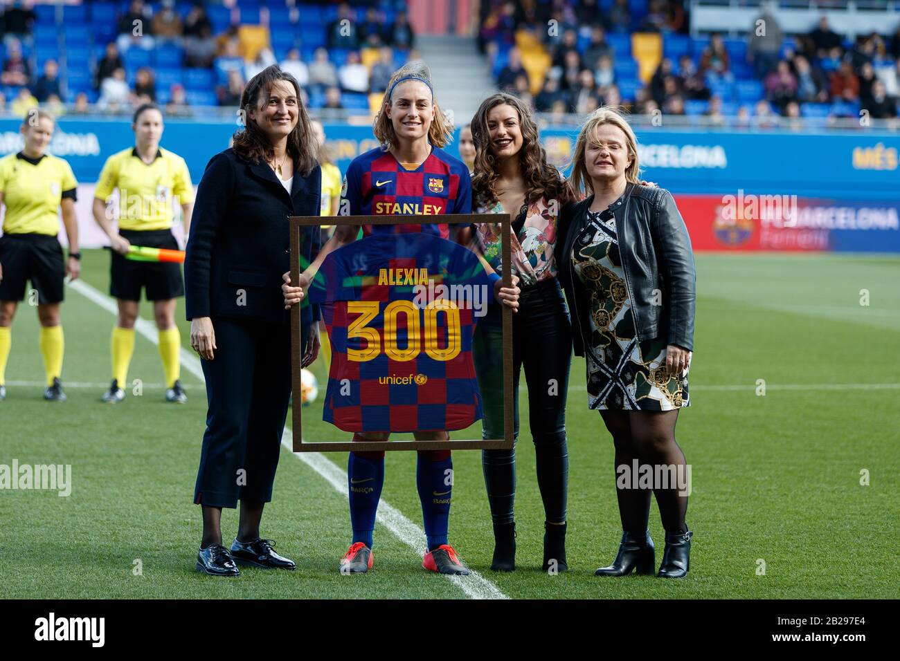 Barcelona, Spain. 01st Mar, 2020. Alexia Putellas of FC Barcelona Makes 300  Matches with FC Barcelona during Primera Iberdrola match between FC  Barcelona and CFF Madrid at Johan Cruyff Stadium on March