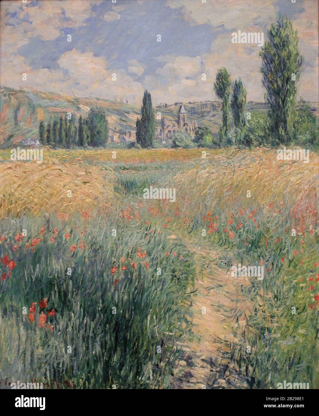 Path on the Island of Saint Martin, Vtheuil (1881) Painting by Claude Monet - Very high resolution and quality image Stock Photo