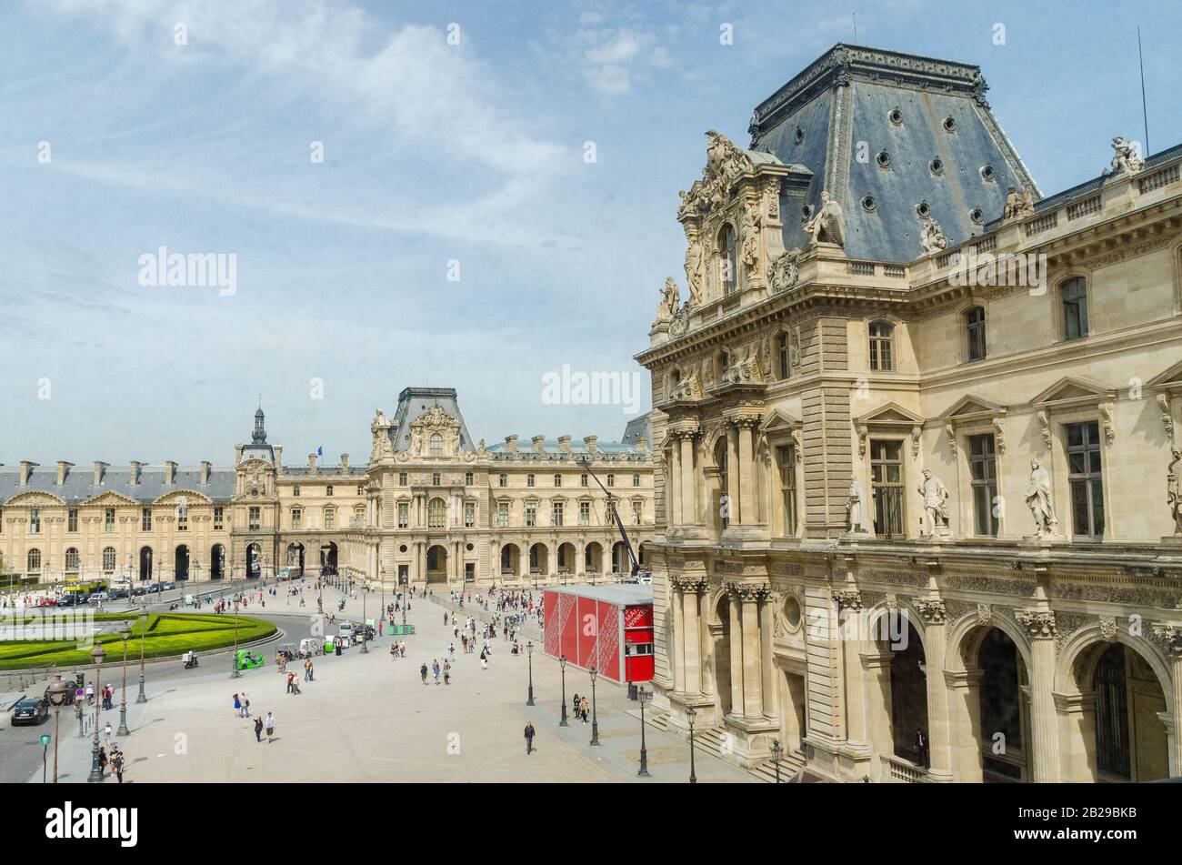 Beautiful outside view of Louvre Museum at Paris France Stock Photo - Alamy